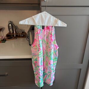 Lilly Pulitzer Neon Pink & Mint Green Swirled Top